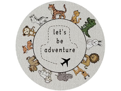 现代儿童卡通图案的圆形地毯3d模型 现代儿童卡通图案的圆形地毯