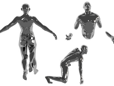 现代抽象人物金属雕塑雕刻3d模型 现代抽象人物金属雕塑雕刻