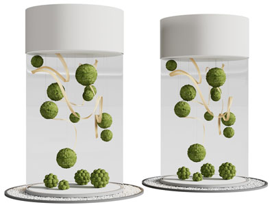 现代圆形植物景观柱子3d模型 现代圆形植物景观柱子