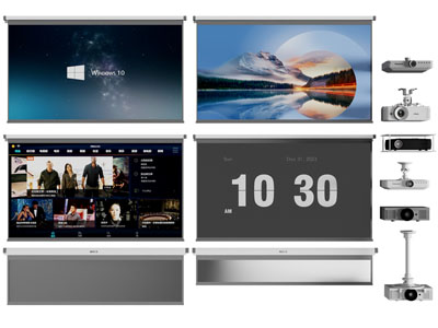 现代投影幕布、投影仪3d模型 现代投影幕布、投影仪