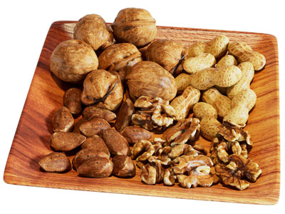 现代方形果盘花生、核桃食物