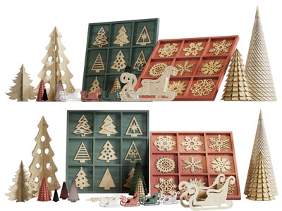 现代圣诞节美陈、节日饰品