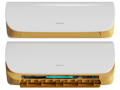 现代壁挂式空调3d模型 现代壁挂式空调