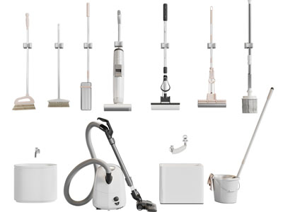 现代拖把、扫把、智能拖地机、吸尘器