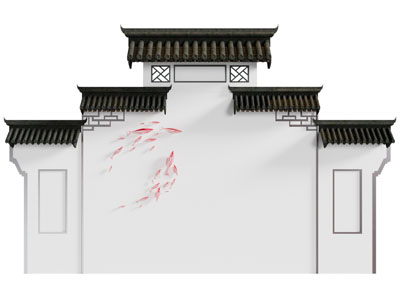 新中式徽派马头墙景观墙