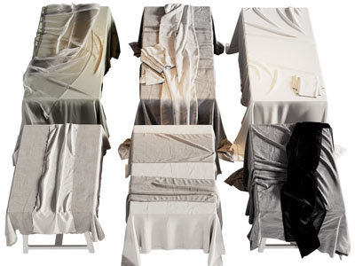 现代餐桌搭布、桌布