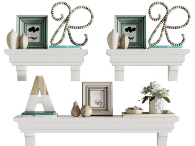 简欧墙面置物装饰架摆件组合