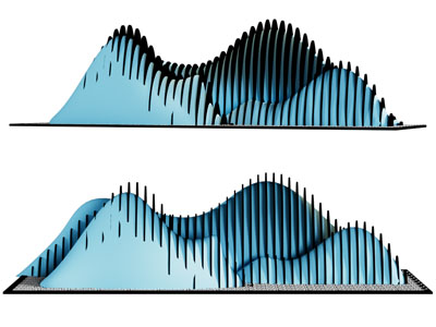 现代山脉造城市雕塑、景观小品3d模型 现代山脉造城市雕塑、景观小品