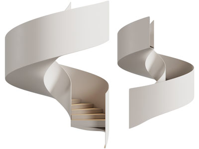 现代旋转楼梯3d模型 现代旋转楼梯