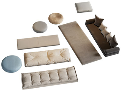 现代长方形靠垫抱枕、飘窗垫、蒲团