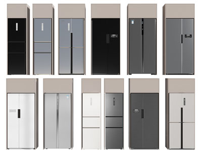 现代冰箱柜3d模型 现代冰箱柜