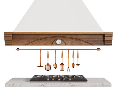 现代抽油烟机、燃气灶3d模型 现代抽油烟机、燃气灶