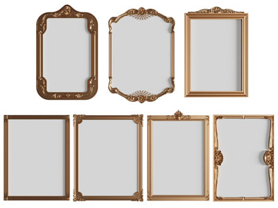 欧式雕花边框装饰镜子