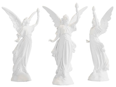 欧式举着火炬的天使雕塑雕刻3d模型 欧式举着火炬的天使雕塑雕刻