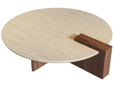 现代圆形茶几3d模型 现代圆形茶几