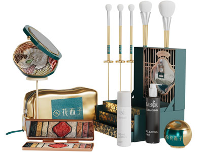 现代花西子化妆品摆件