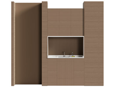 现代橱柜、洗菜盆