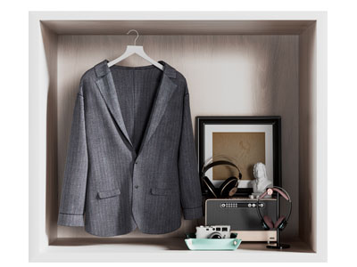 现代西装服饰、耳机3d模型 现代西装服饰、耳机