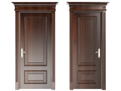 欧式实木单扇平开门