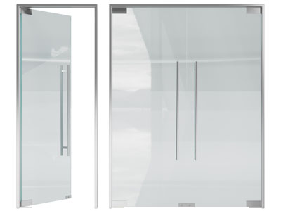 现代办公玻璃大门