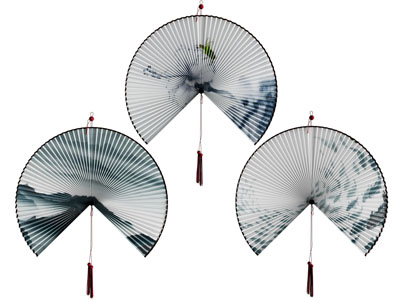 新中式折扇墙饰挂件