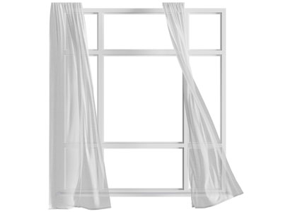 现代窗帘窗纱3d模型 现代窗帘窗纱