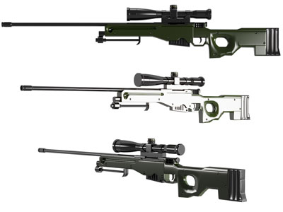 现代狙击枪武器3d模型 现代狙击枪武器