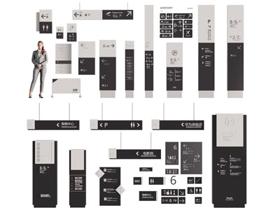 现代指示牌 门牌 路标