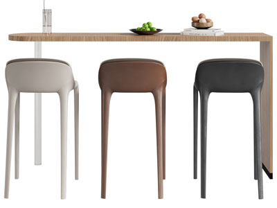 现代实木吧台吧椅3d模型 现代实木吧台吧椅