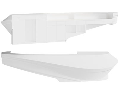 现代前台接待台3d模型 现代前台接待台