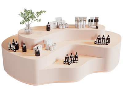 现代化妆品展台 展柜 摆台