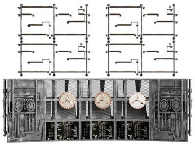工业风loft管道背景墙 收纳架3d模型 工业风loft管道背景墙 收纳架