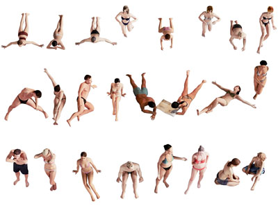 现代穿着泳装的男人 女人 多人 人物3d模型 现代穿着泳装的男人 女人 多人 人物