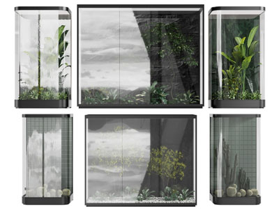 现代室内玻璃植物景观园艺小品