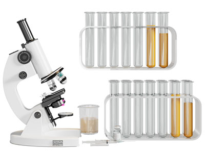 现代显微镜 试管 实验器材设备3d模型 现代显微镜 试管 实验器材设备