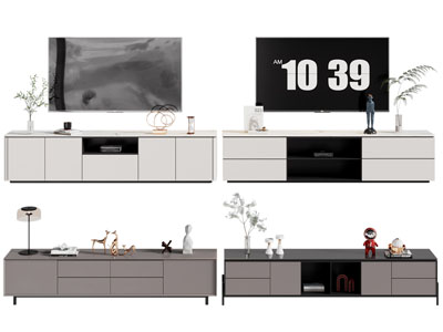现代电视柜 电视机