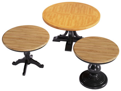 欧式圆形茶几 边几3d模型 欧式圆形茶几 边几