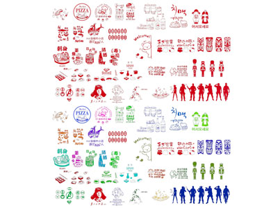 现代剪影 墙贴 墙饰