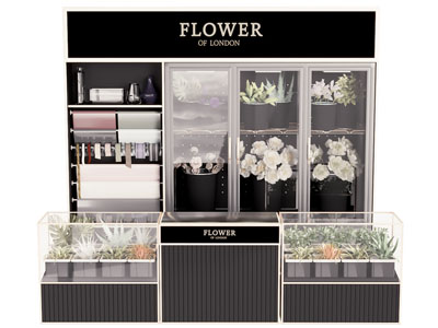 现代花朵 花卉展柜 保鲜柜 展台