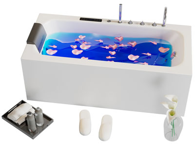 现代长方形洗澡水 浴缸浴盆 水龙头3d模型 现代长方形洗澡水 浴缸浴盆 水龙头