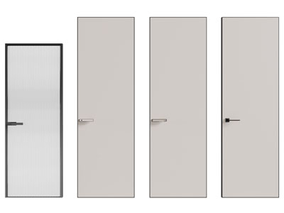 现代单扇玻璃 实木平开门