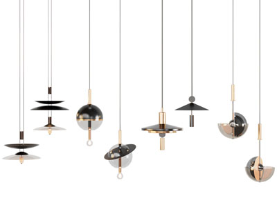 现代轻奢垂线吊灯