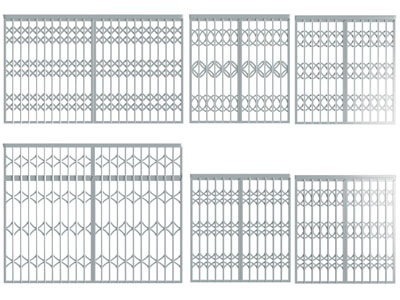 现代铁艺防盗窗