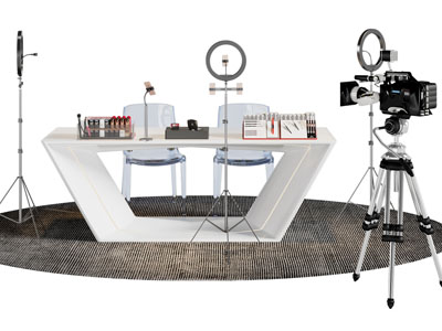 现代直播间 直播架 直播设备3d模型 现代直播间 直播架 直播设备