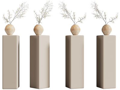 侘寂风陶艺花瓶花卉摆件