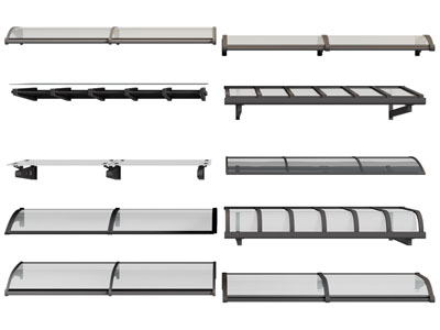 现代玻璃雨棚 遮阳棚