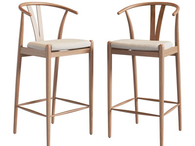 新中式实木吧椅