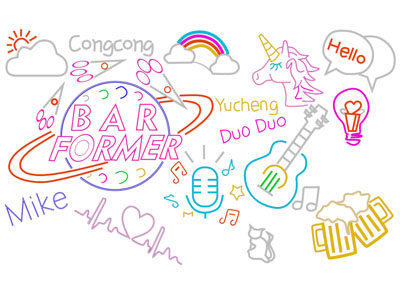 现代霓虹灯 装饰灯 标语 墙饰