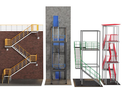 工业风loft金属镂空台阶旋转楼梯3d模型 工业风loft金属镂空台阶旋转楼梯