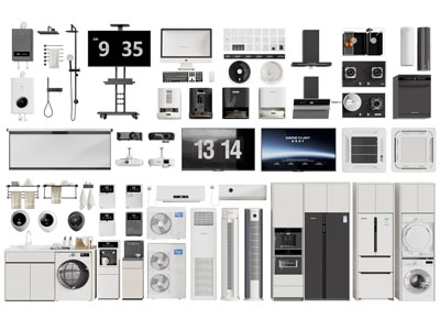 现代冰箱柜 橱柜 阳台收纳柜 厨房电器3d模型 现代冰箱柜 橱柜 阳台收纳柜 厨房电器
